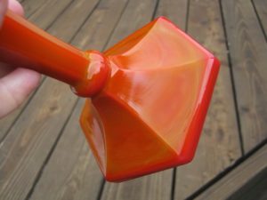 Antique Northwood Chinese Coral Red Colonial EAPG Candleholders!