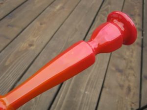 Antique Northwood Chinese Coral Red Colonial EAPG Candleholders!