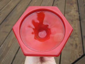 Antique Northwood Chinese Coral Red Colonial EAPG Candleholders!