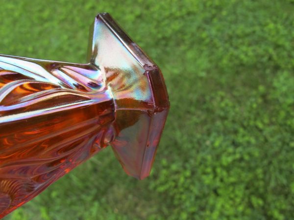 Antique Riihimaki (Finland) Marigold Grand Thistle Carnival Glass Tumbler