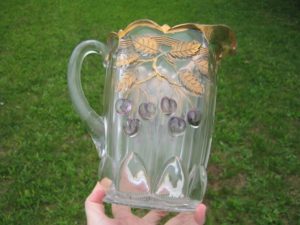 Antique Northwood Plums & Cherries Early American Patterned Glass