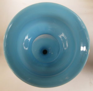 Antique Bristol Blue Handpainted Cherubs Bristol Glass Vase Set