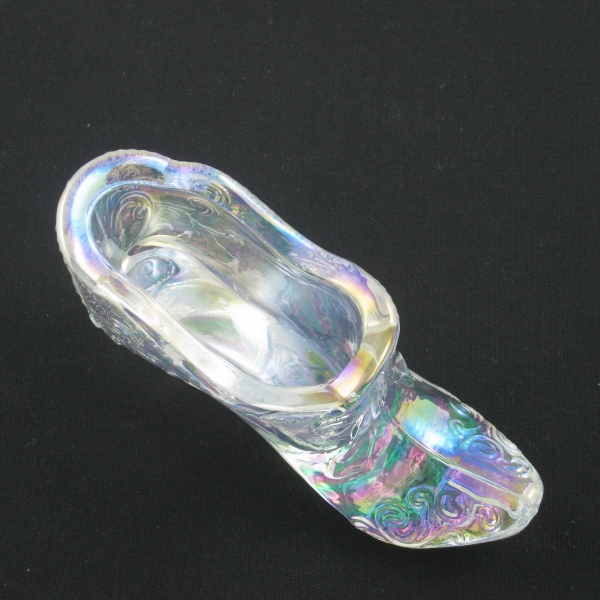 Mosser Crystal Bow Slipper Carnival Glass Shoe