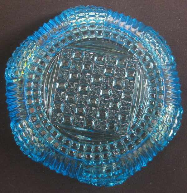 Antique Bryce Bros/US Glass Blue Cathedral EAPG Bowl
