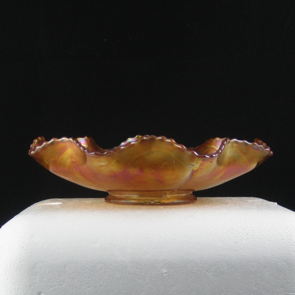 Antique Fenton Marigold Dragon & Lotus Carnival Glass Bowl