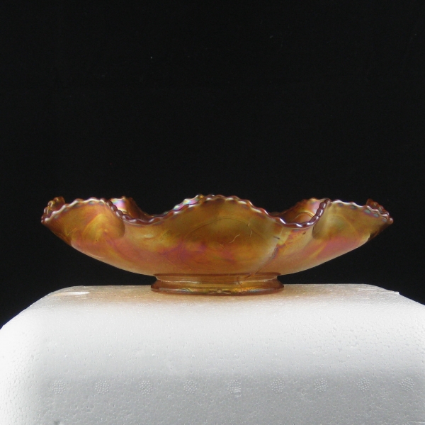 Antique Fenton Marigold Dragon & Lotus Carnival Glass Bowl