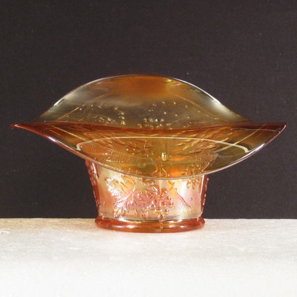 Antique Fenton Marigold Floral & Grape Carnival Glass JIP Hat