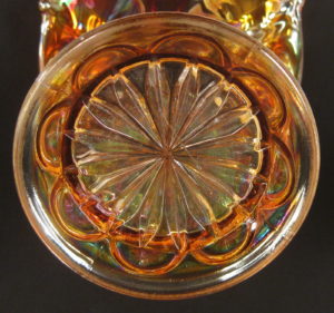 Antique Imperial Marigold Morning Glory Carnival Glass Mid-size Vase