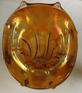 Antique Imperial Marigold Morning Glory Carnival Glass Mid-size Vase