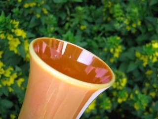 Antique Imperial Marigold Milkglass Lead Lustre Iridescent Art Glass