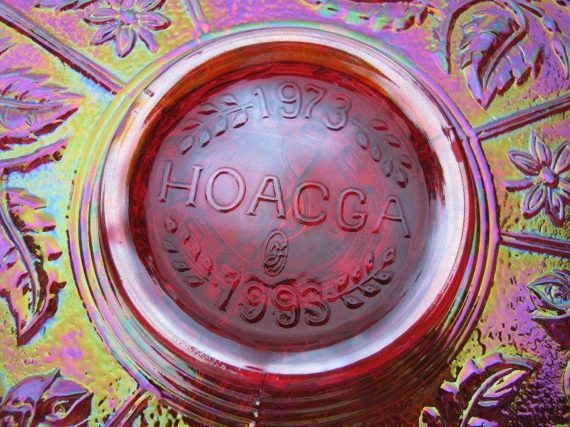 Fenton Red Good Luck Carnival Glass Plate - HOACGA Limited Edition Fenton Red Good Luck Carnival Glass Plate - HOACGA Limited Edition