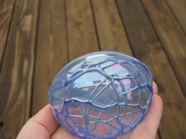 Levay Iridescent Art Glass Paperweight