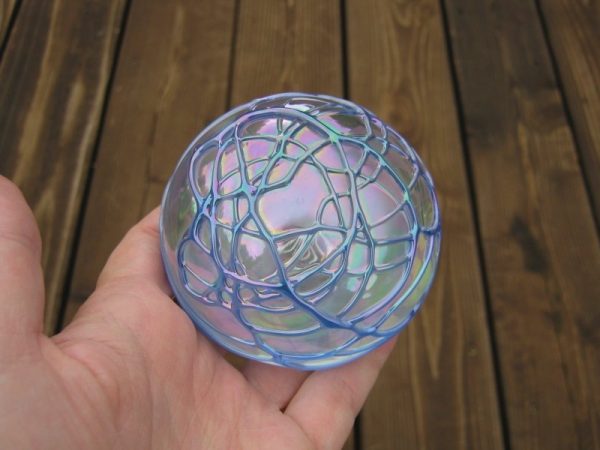 Levay Iridescent Art Glass Paperweight