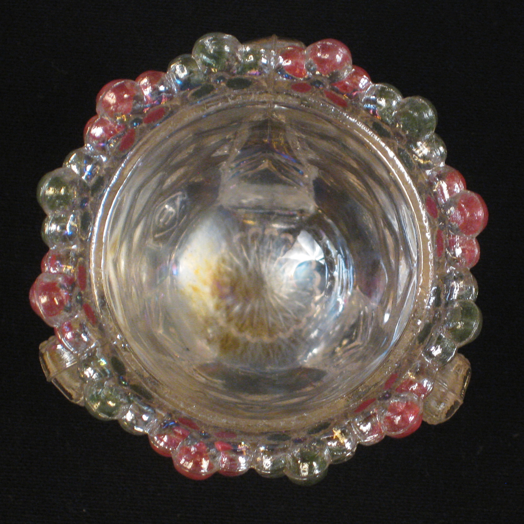 Boyd Art Glass Crystal Decorated Forget Me Not Carnival Glass Toothpick Holder Boyd Art Glass Crystal Decorated Forget Me Not Carnival Glass Toothpick Holder