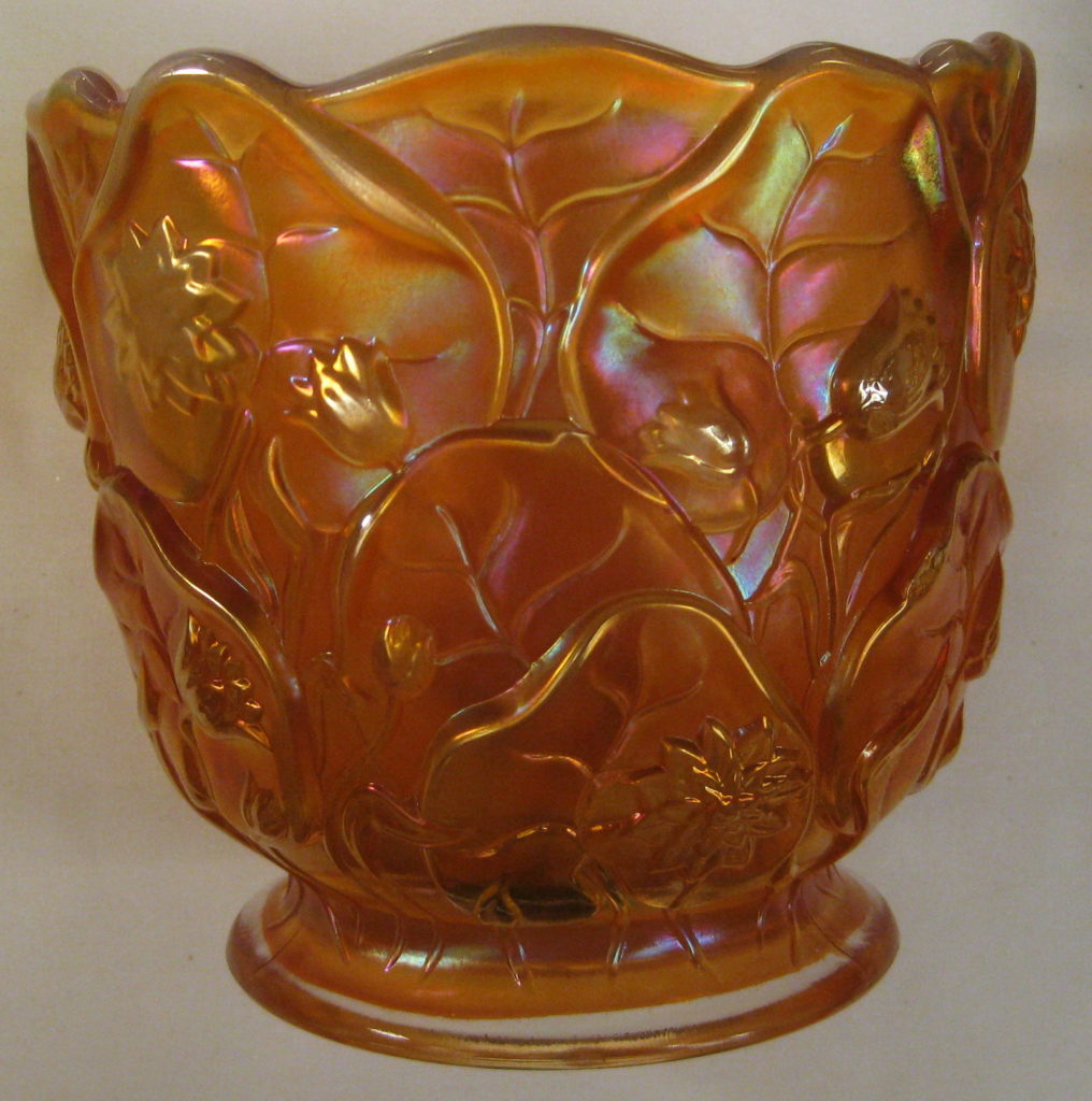 Fenton Marigold Opal Waterlily Carnival Glass Vase Carnival Glass