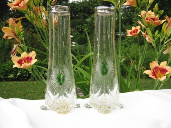 Antique Stuart & Sons Webb English Art Glass Vases - Pair