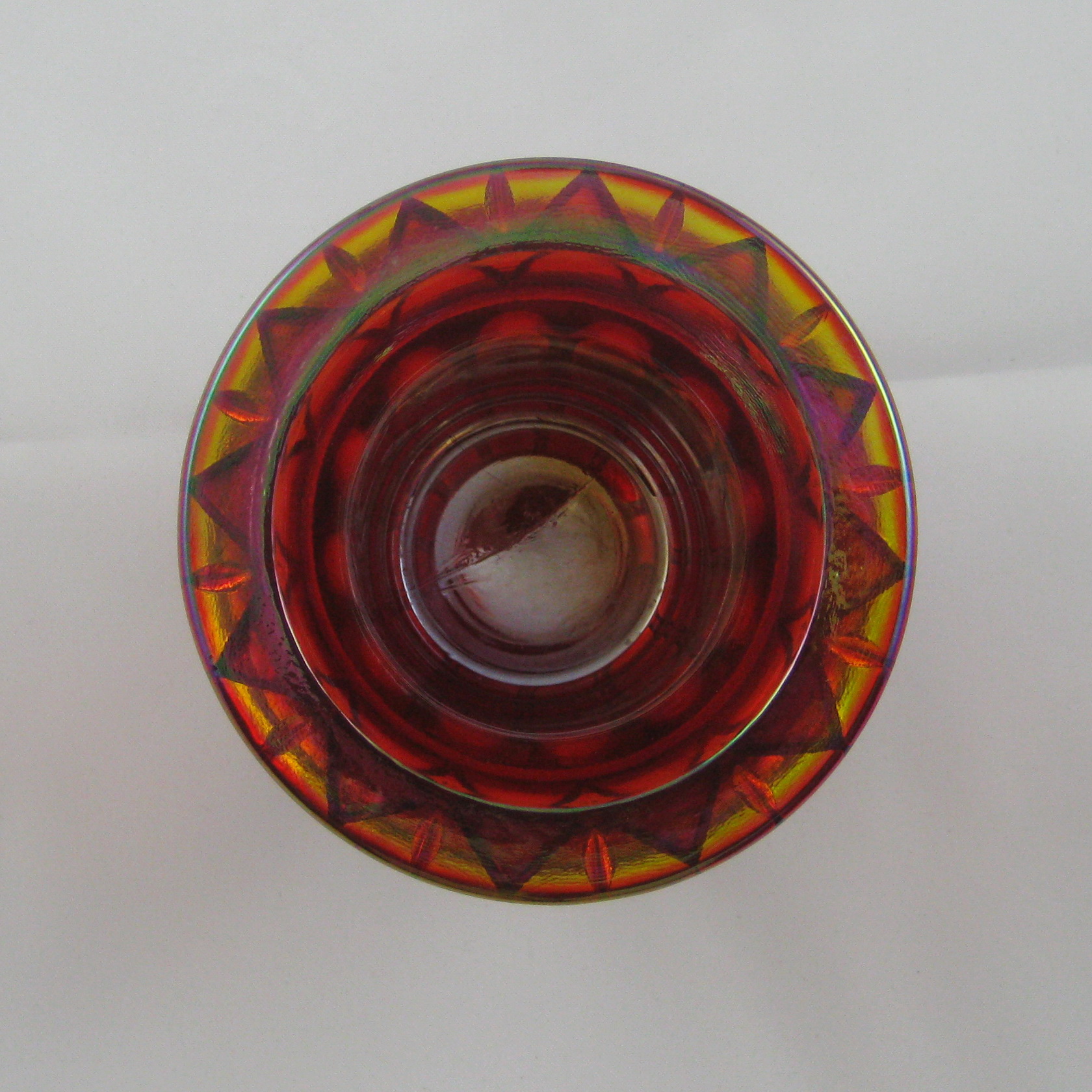 Fenton Red C9778 RN Carnival Glass Candle Votive Carnival Glass