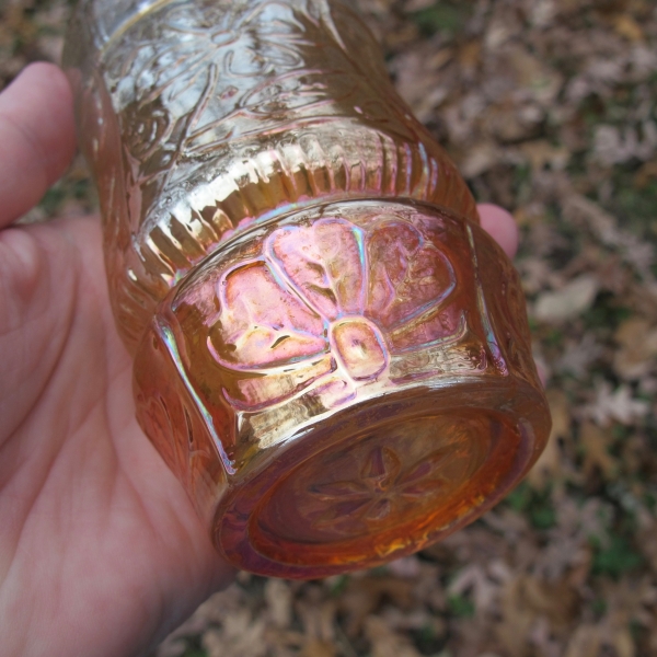 Antique Jain? Marigold Australian Daisy Carnival Glass Tumbler