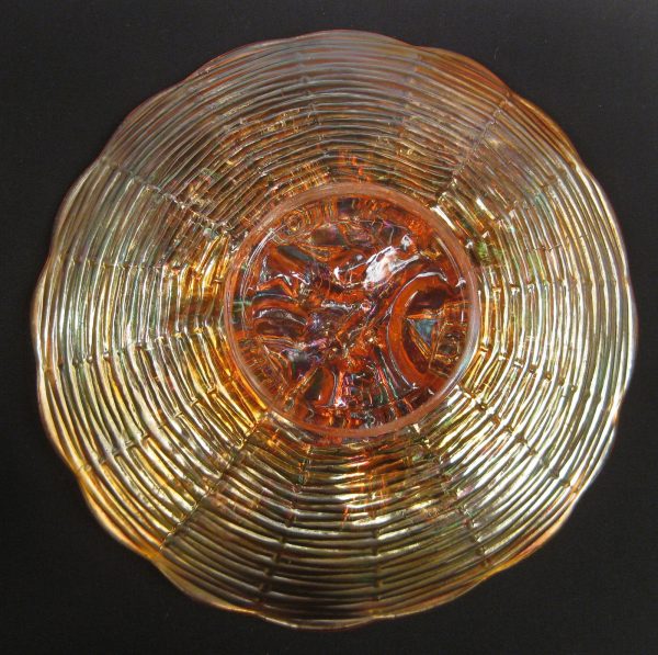 Antique Northwood Marigold Rose Show Carnival Glass Plate