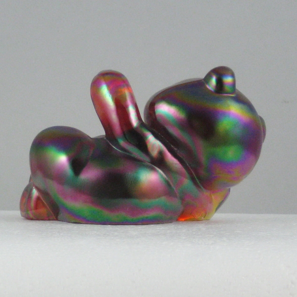 Fenton Red Carnival Glass BEAR #5233 RN Figurine / Paperweight Animal