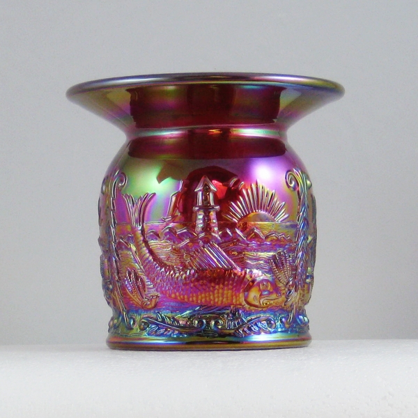 Fenton Ruby Red Seacoast Carnival Glass Spittoon