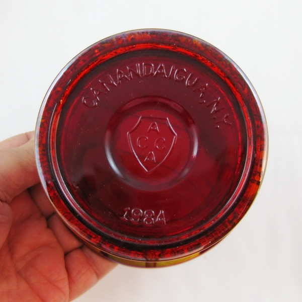 Fenton Ruby Red Seacoast Carnival Glass Spittoon