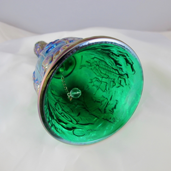 Fenton Emerald Green Nativity Carnival Glass Bell
