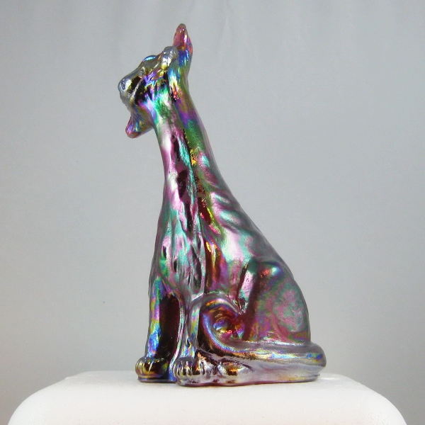 Fenton Red Amberina Alley Cat Carnival Glass Figurine