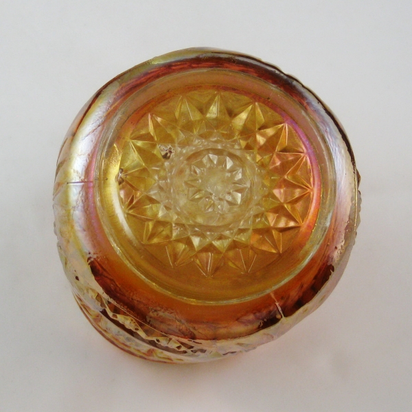 Antique Imperial Marigold Hobstar Carnival Glass Spooner