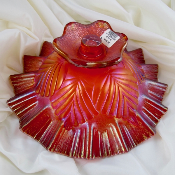 Fenton Red Carnival Glass Single Vase Epergne Limited Edition