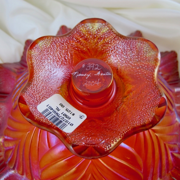 Fenton Red Carnival Glass Single Vase Epergne Limited Edition