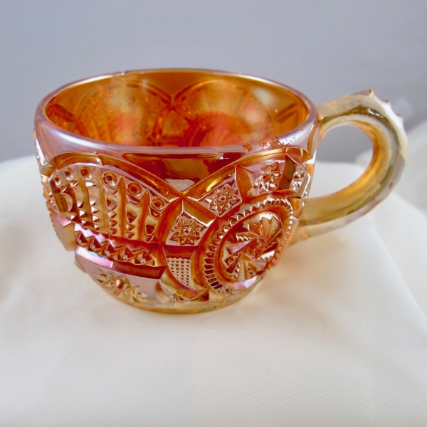 Antique Imperial Marigold Broken Arches Carnival Glass Punch Cup