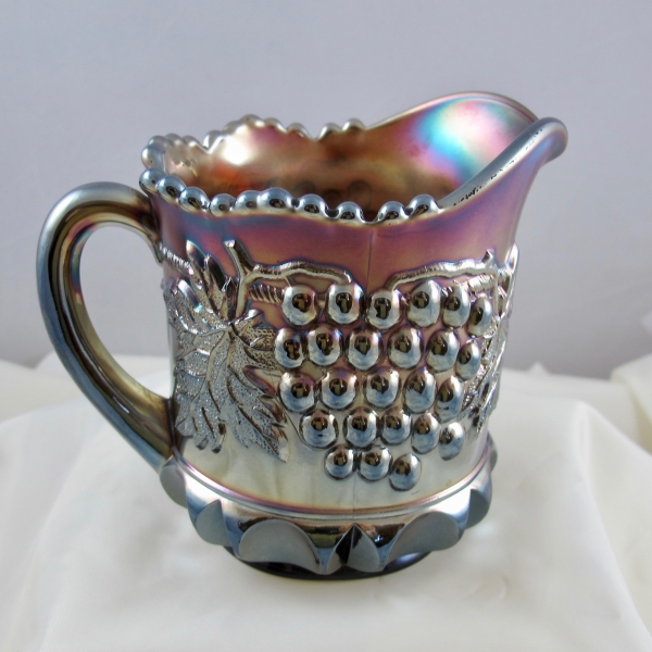 Antique Northwood Grape & Cable Lt. Amethyst Carnival Glass Creamer Cream Pitcher