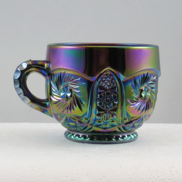 LE Smith Purple Galaxy Carnival Glass Punch Cup