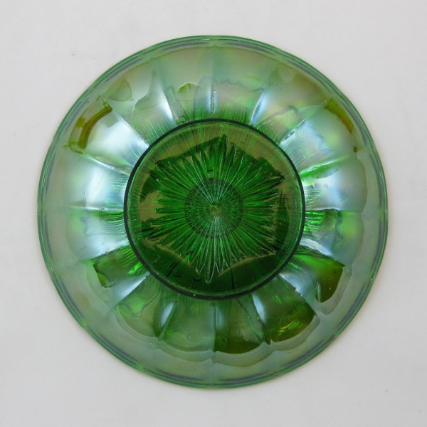 Antique Millersburg Green Cosmos Carnival Glass Bowl