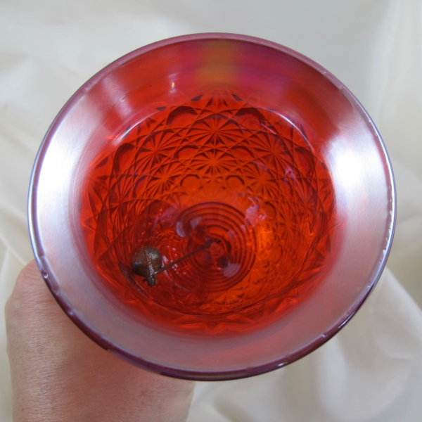 Fenton Red Daisy & Button Carnival Glass Bell