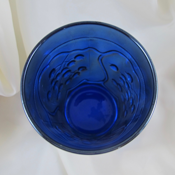 Antique Fenton Blueberry Blue Carnival Glass Tumbler