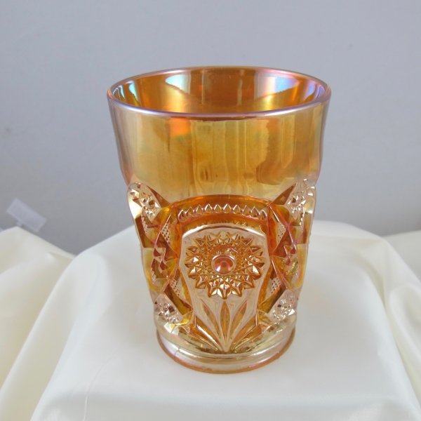 Antique Imperial Fashion Marigold Carnival Glass Tumbler