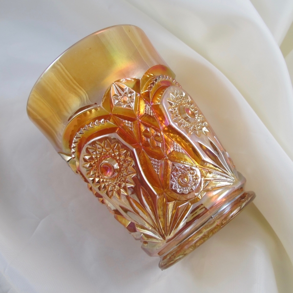 Antique Imperial Fashion Marigold Carnival Glass Tumbler
