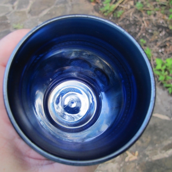 Antique Northwood Peach Blue Carnival Glass Tumbler