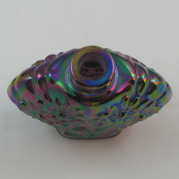 Fenton Purple Daisy Carnival Glass Perfume Bottle with Stopper