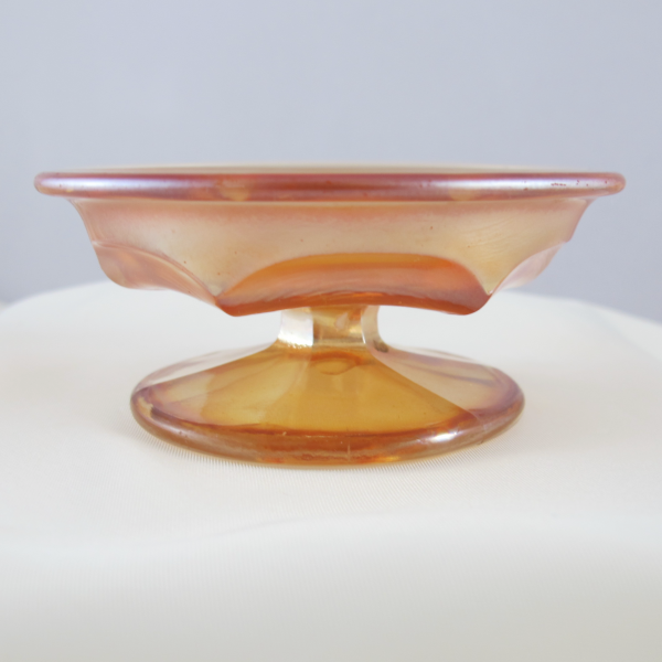 Antique Northwood Wide Panel Marigold Carnival Glass Salt Dip Bowl