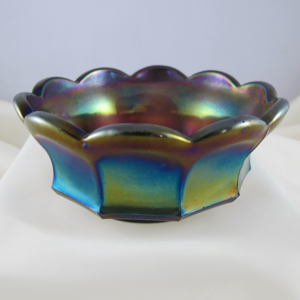 Antique Imperial Flute Amethyst Carnival Glass Berry Bowl Carnival Glass