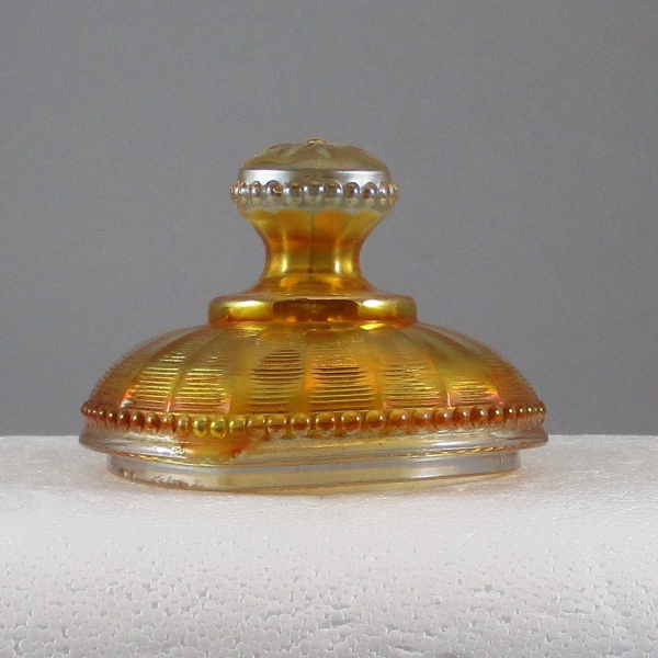 Antique Northwood Marigold Peacock at the Fountain Carnival Glass Sugar Lid Only