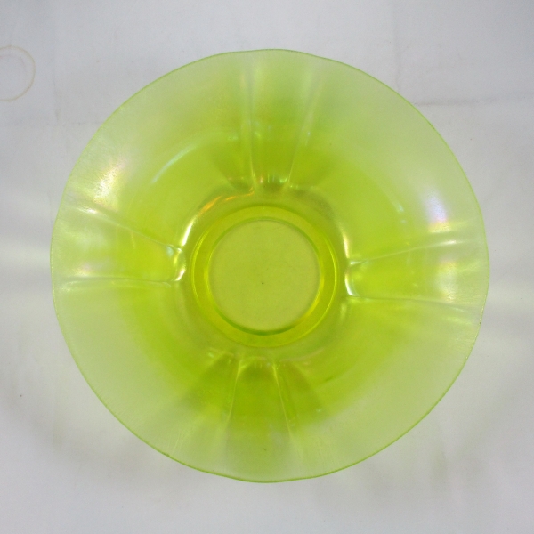 Antique US Glass Topaz Vaseline #314 Stretch Glass Bowl