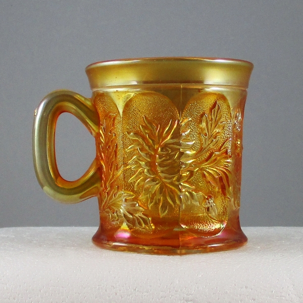Antique Northwood Marigold Dandelion Carnival Glass Knights Templar Mug