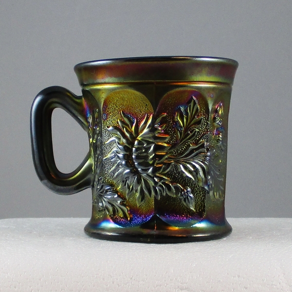 Antique Northwood Amethyst Dandelion Carnival Glass Mug