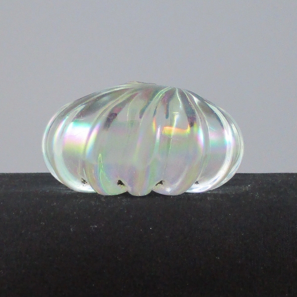 Levay's Intaglio White Pinwheel Carnival Glass Paperweight Carnival Glass