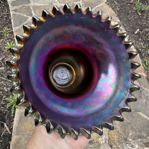 Antique Northwood Amethyst Memphis Carnival Glass Punch Base