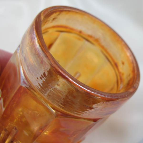 Antique Pericon Marigold Carnival Glass Tumbler Unknown Maker - Argentina?